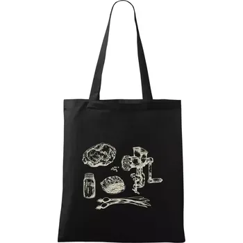 Maso a mlýnek - Taška bavlněná - 42 x 38 cm ( Černá )