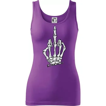 Dámské tričko Radiolog prostředníček - Dámské tílko - 2XL ( Fialová )