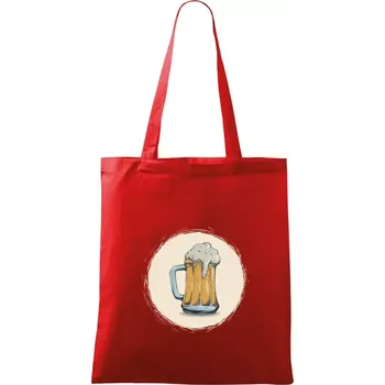 Pivečko ke grilu - Taška bavlněná - 42 x 38 cm ( Červená )