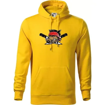 Pánská mikina Divočák nože - Mikina pánská Cape s kapucí - 2XL ( Žlutá )