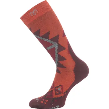 Dámské ponožky WLN ponožky z merino vlny - Oranžová 210 / (42-45) L / Oranžová