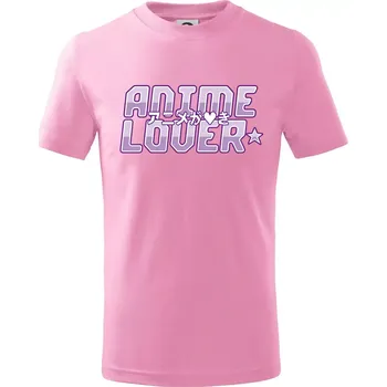 Anime lover - Tričko dětské bavlněné - 104-110cm / 3-4 roky ( Růžová )