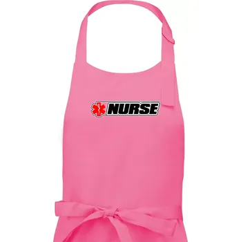 Kuchyňská zástěra Nurse kříž - Dámská zástěra na vaření - Univerzální velikost ( Růžová )