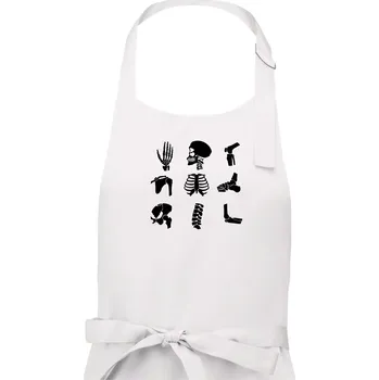 Kuchyňská zástěra Rentgen - ikony - Dámská zástěra na vaření - Univerzální velikost ( Bílá )