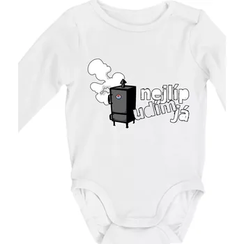 Nejlíp udím já - Body kojenecké s dlouhým rukávem - Dlouhý r. 3-6 měs ( Bílá )