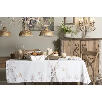 ubrus Bavlněný ubrus s velikonočním motivem Rustic Easter Bunny - 150*250 cm