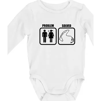 Kojenecký body Problém rybaření - Body kojenecké s dlouhým rukávem - Dlouhý r. do 3 měs ( Bílá )