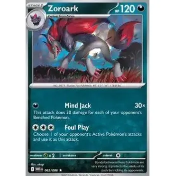 Karetní hra Pokémon WHT 062/086 Zoroark - White Flare Stav: Near Mint, Verze: REVERSE HOLO