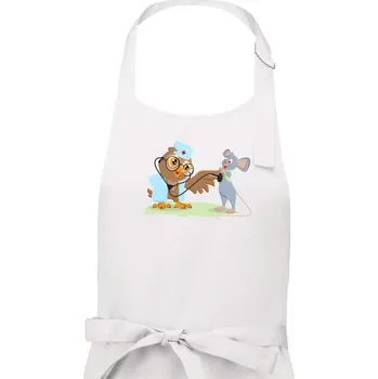 Kuchyňská zástěra Sova veterinář - Pánská zástěra na vaření - Univerzální velikost ( Bílá )