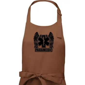 Kuchyňská zástěra Paramedic - Pánská zástěra na vaření - Univerzální velikost ( Kakaová )