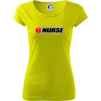 Nurse kříž - Dámské triko Pure - XS ( Limetková )