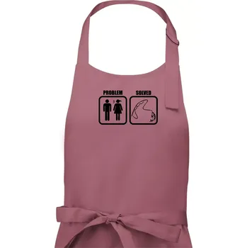 Kuchyňská zástěra Problém rybaření - Pánská zástěra na vaření - Univerzální velikost ( Starorůžová )