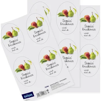 samolepka Samolepky na láhve Domácí hruškovice 3 archy Hruškovice