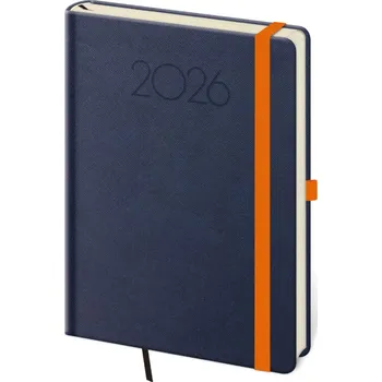 Diář Denní diář 2026 Helma A5 - New Praga modrý s gumičkou