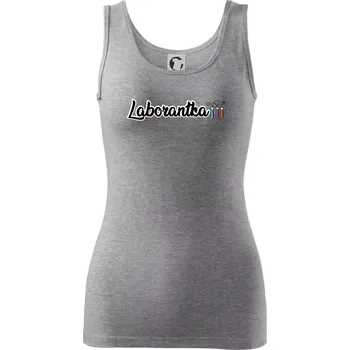 Dámské tričko Laborantka a zkumavky - Dámské tílko - XL ( Tmavě šedý melír )