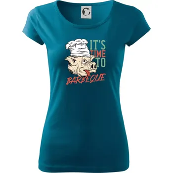 Dámské oblečení It's Time to Barbeque - Dámské triko Pure - S ( Petrolejová )