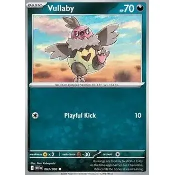 Volný čas Pokémon WHT 063/086 Vullaby - White Flare Stav: Near Mint, Verze: NORMAL