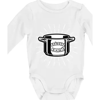 Královna kuchyně - Body kojenecké s dlouhým rukávem - Dlouhý r. 3-6 měs ( Bílá )