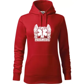 Dámská mikina Paramedic - Mikina dámská Cape s kapucí - XS ( Červená )