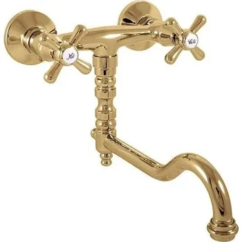 Vodovodní baterie Morava retro Umyvadlová/dřezová baterie, ručka 1, zlatá MK101.0/29Z