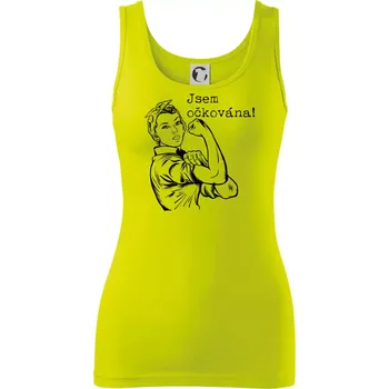 Jsem očkována - černě - Dámské tílko - 2XL ( Limetková )