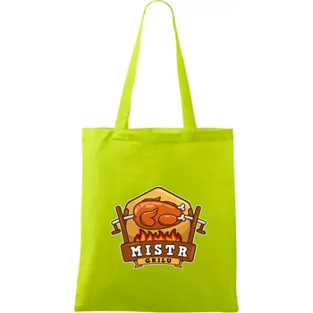 Mistr grilu kuře - Taška bavlněná - 42 x 38 cm ( Limetková )