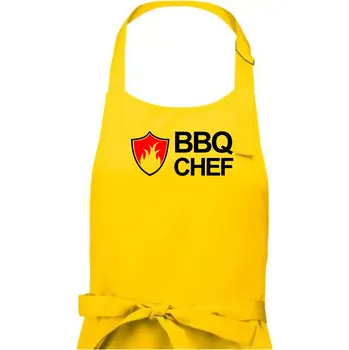 Kuchyňská zástěra Grilování - BBQ Chef - Dámská zástěra na vaření - Univerzální velikost ( Žlutá )