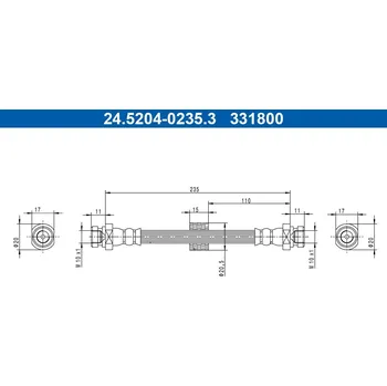 Brzdová hadice Brzdová hadice ATE 24.5204-0235.3