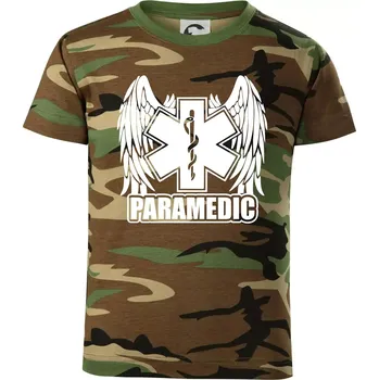 Chlapecké tričko Paramedic - Dětské maskáčové triko - 104-110cm / 3-4 roky ( Hnědý maskáč )