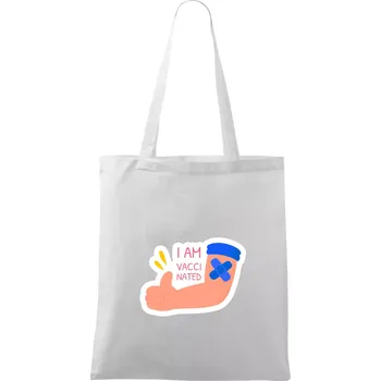 I am vaccinated - Taška bavlněná - 42 x 38 cm ( Bílá )