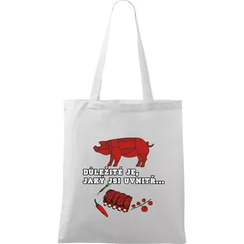 Důležité je, jaký jsi uvnitř - Taška bavlněná - 42 x 38 cm ( Bílá )