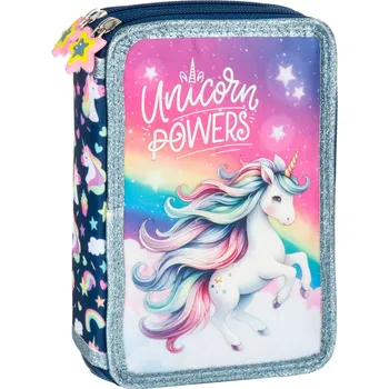 Dětské zboží Školní dvoupatrový penál plně vybavený jednorožec