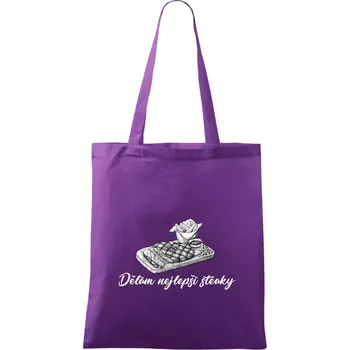 Dělám nejlepší steaky - Taška bavlněná - 42 x 38 cm ( Fialová )