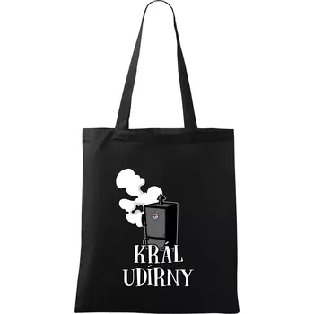 Nákupní taška Král udírny - Taška bavlněná - 42 x 38 cm ( Černá )