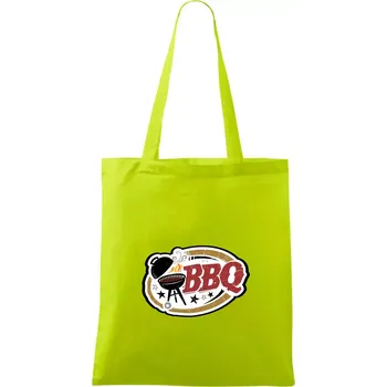 BBQ logo - Taška bavlněná - 42 x 38 cm ( Limetková )