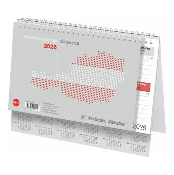 Schreibtischkalender Österreich klein 2026 - Heye