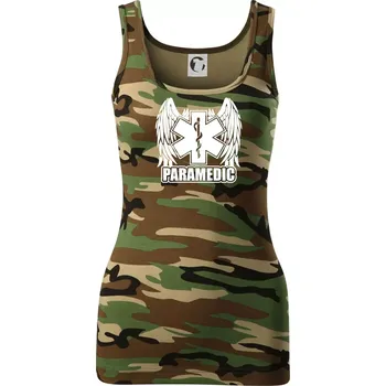 Dámské tričko Paramedic - Dámské Maskáčové tílko - S ( Hnědý maskáč )