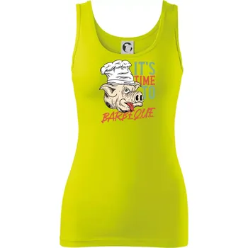 Dámské tričko It's Time to Barbeque - Dámské tílko - 2XL ( Limetková )