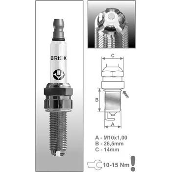 Autodíl BRISK PREMIUM zapalovací svíčka COR10LGS KTM SXF/EXCF 250/450 14-22, HUSQVARNA FC/FE 14-22, GASGAS EC/EX 21-22, (první montáž - OEM) (BRISK PREMIUM zapalovací svíčka COR10LGS KTM SXF/EXCF 250/450 14-22, HUSQVARNA FC/FE 14-22, GASGAS EC/EX 21-22, (první)
