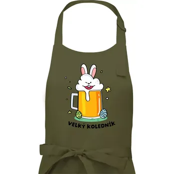 Kuchyňská zástěra Velký koledník - Pánská zástěra na vaření - Univerzální velikost ( Khaki )