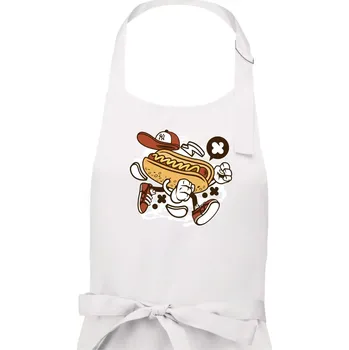 Kuchyňská zástěra Hotdogátor - Pánská zástěra na vaření - Univerzální velikost ( Bílá )