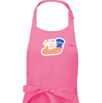 Kuchyňská zástěra I am vaccinated - Pánská zástěra na vaření - Univerzální velikost ( Růžová )