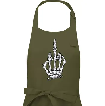 Kuchyňská zástěra Radiolog prostředníček - Dámská zástěra na vaření - Univerzální velikost ( Khaki )