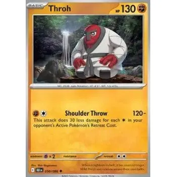 Karetní hra Pokémon BLK 050/086 Throh - Black Bolt Stav: Near Mint, Verze: REVERSE HOLO