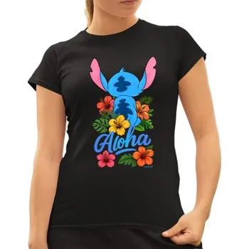 Žertovný předmět Aloha - dámské tričko s potiskem pro fanoušky Lilo i Stich- Tričkový.cz