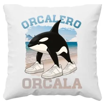 Žertovný předmět Orcalero Orcala - kosatka v botách - Italian Brainrot - polštář s potiskem- Tričkový.cz