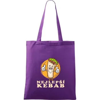 Nákupní taška Nejlepší kebab - Taška bavlněná - 42 x 38 cm ( Fialová )