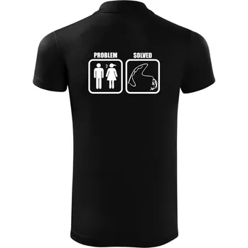 Pánská košile Problém rybaření - Polokošile Victory sportovní (dresovina) - M ( Černá )