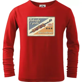 Chlapecké oblečení Dobrota z grilu - Triko dětské Long Sleeve - 158 cm/12 let ( Červená )