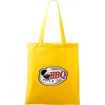 Nákupní taška BBQ logo - Taška bavlněná - 42 x 38 cm ( Žlutá )